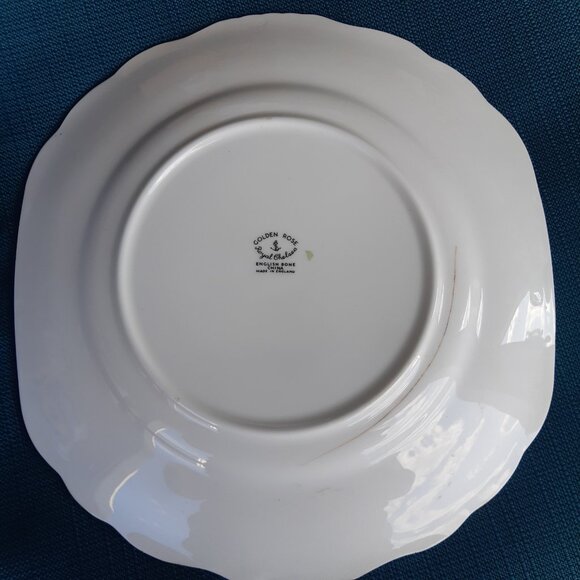 1940s Royal Chelsea Cake Plate, Teacup & Saucer, Golden Rose Bone China Vintage - Picture 11 of 14